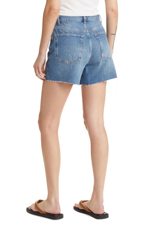 Shop Reformation Wilder High Waist Denim Cutoff Shorts In Galway