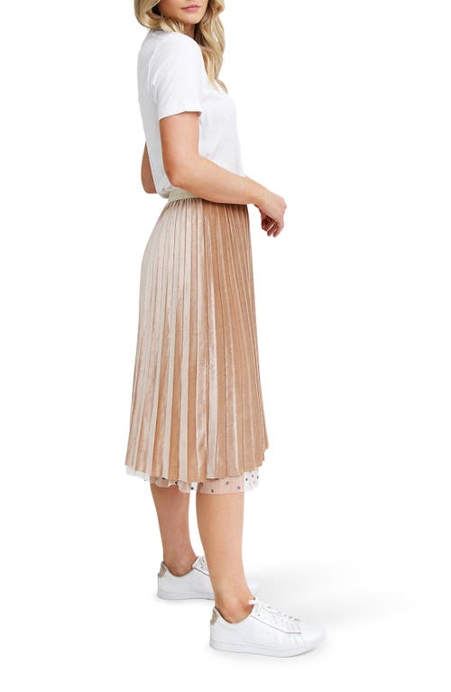 Belle & Bloom Mixed Feeling Reversible Skirt In Beige