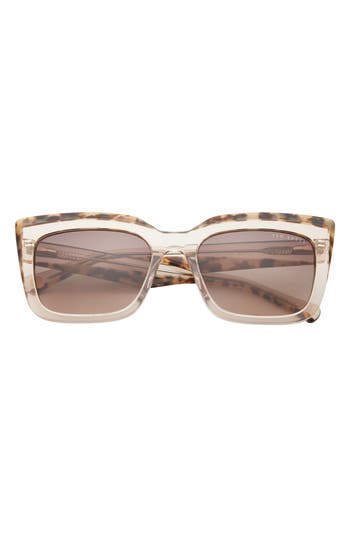 Ted Baker London 55mm Polarized Cat Eye Sunglasses In Champagne