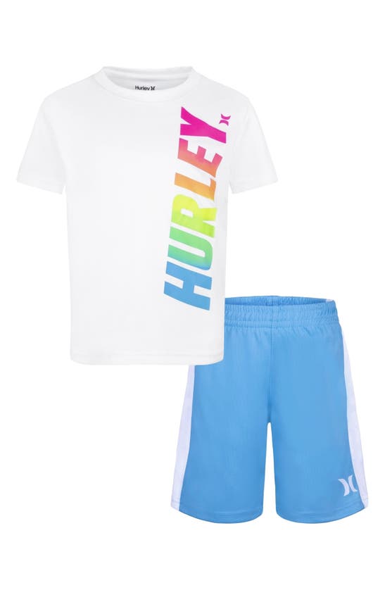 HURLEY KIDS' FASTLANE TEE & MESH SHORTS SET