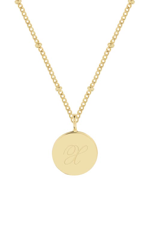 Lizzie Initial Pendant Necklace in Gold X