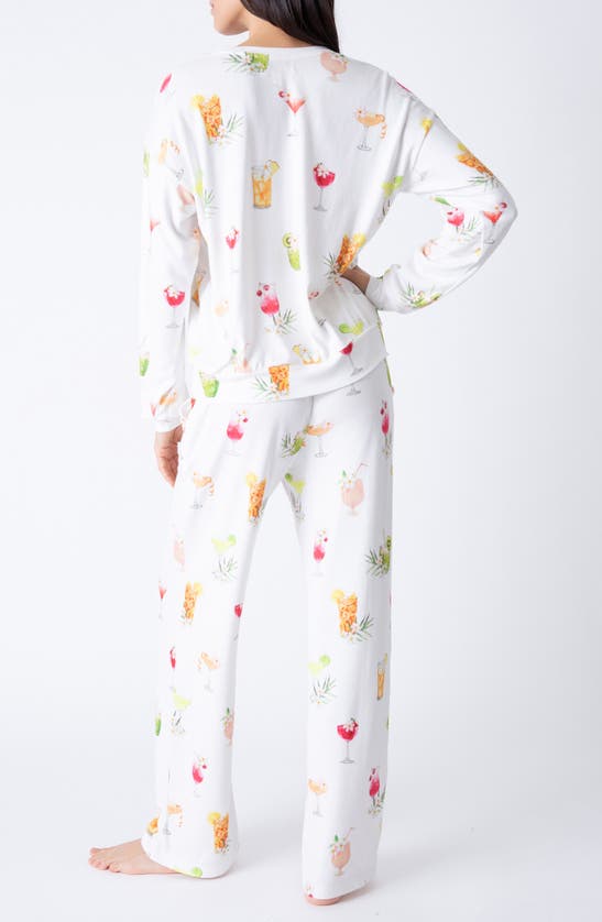 Shop Pj Salvage Sipping On Sunshine Jersey Pajamas In Ivory