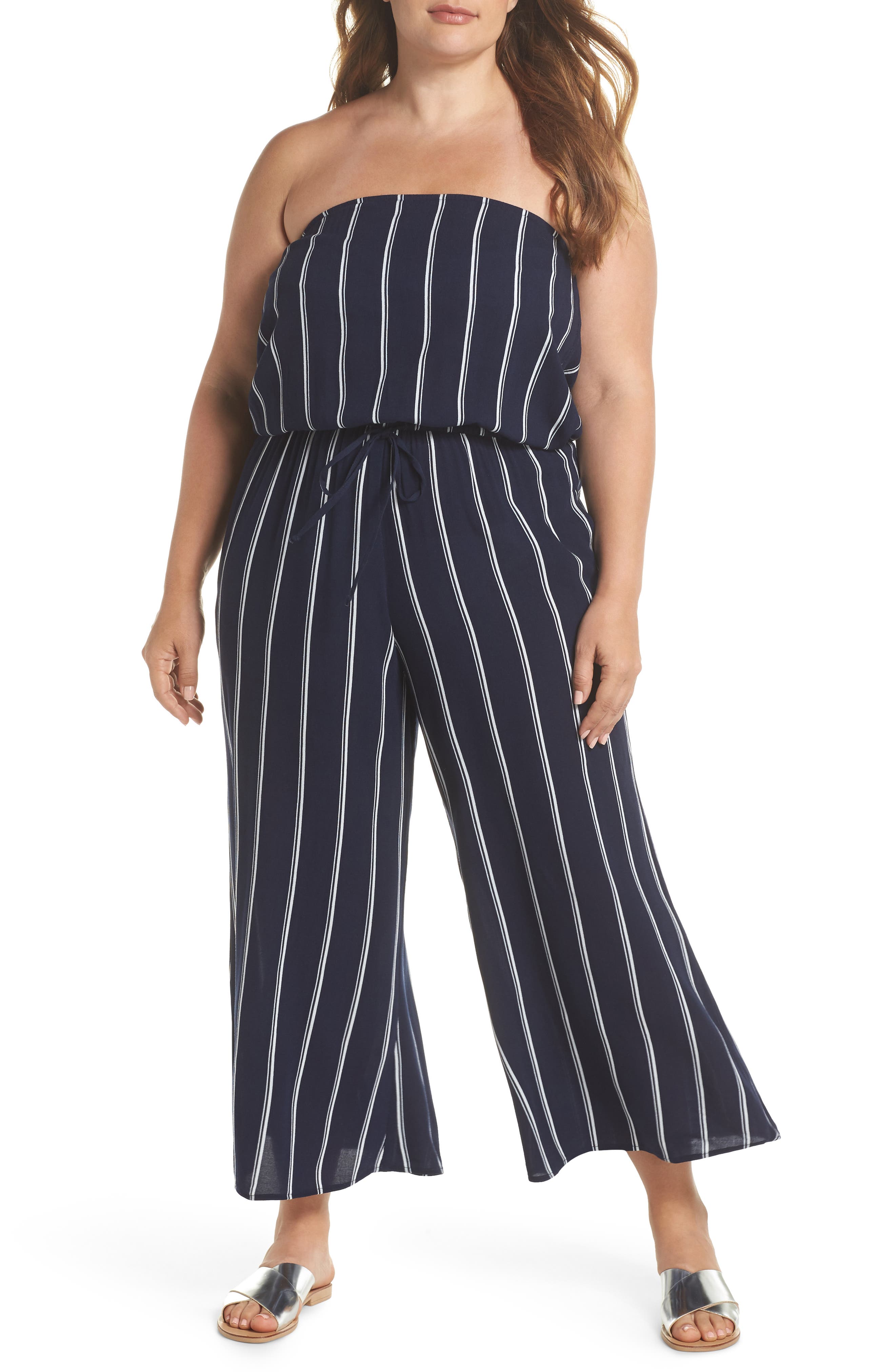 elan strapless cover up jumpsuit