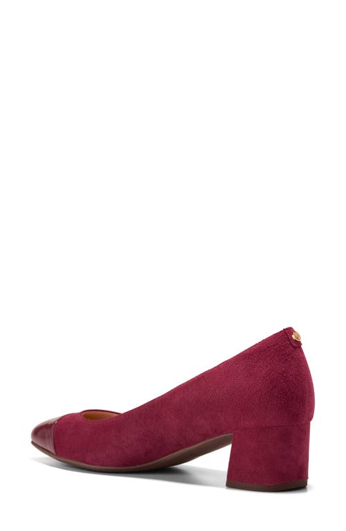 Cole Haan The Go-to Block Heel Pump In Black Cherry