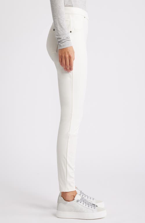 Shop Hue Faux Leather Leggings In Star White