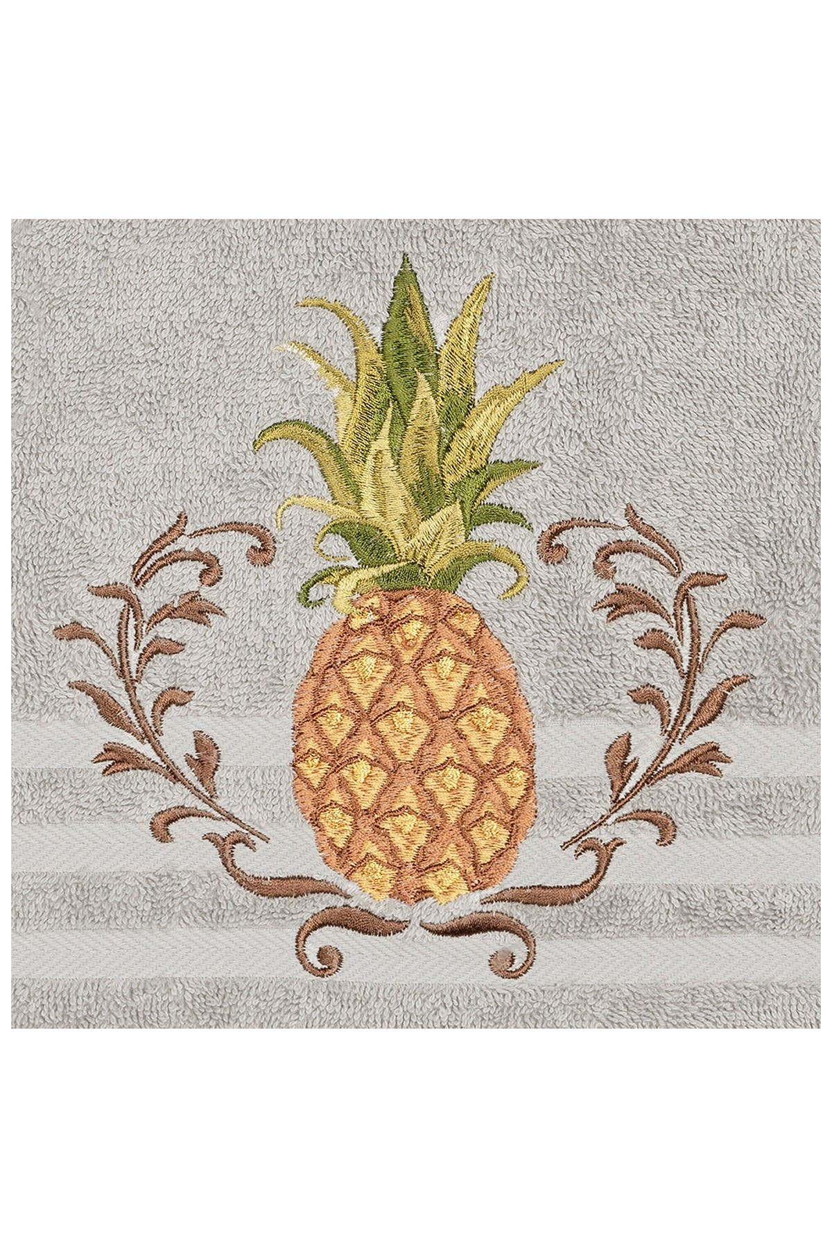 Pineapple Plate 10" by Barbara  Mock  Porcelain  Decorative  Brown Background 