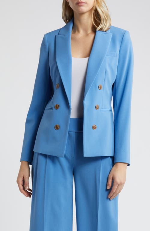 Tahari ASL Faux Double Breasted Blazer Summer Sky at Nordstrom,