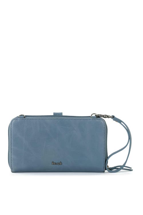 Shop The Sak Iris Smartphone Crossbody In Maritime Wave Emboss