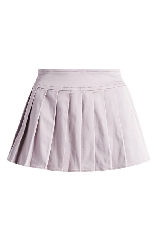 Shop Mistress Rocks Pleated Twill Skirt In Smoke