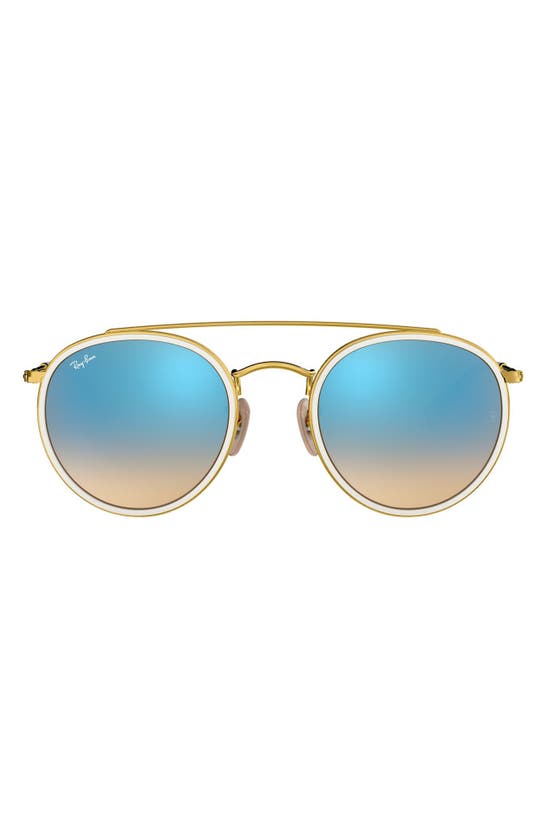 Ray Ban 51mm Sunglasses In Gold/blue