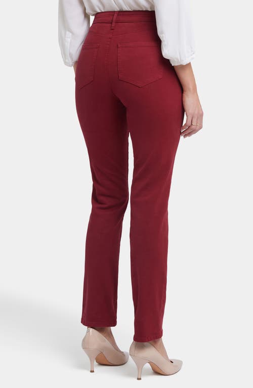 Shop Nydj Sheri High Waist Slim Straight Jeans In Wild Currant