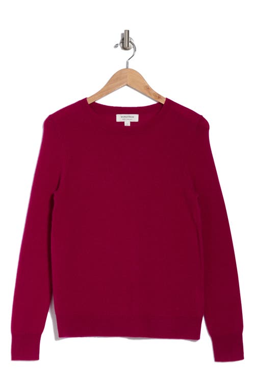 Nordstrom Crewneck Cashmere Sweater In Pink Plumier