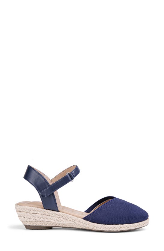 Shop Me Too Nikkie Ankle Strap Espadrille Wedge Sandal In Navy