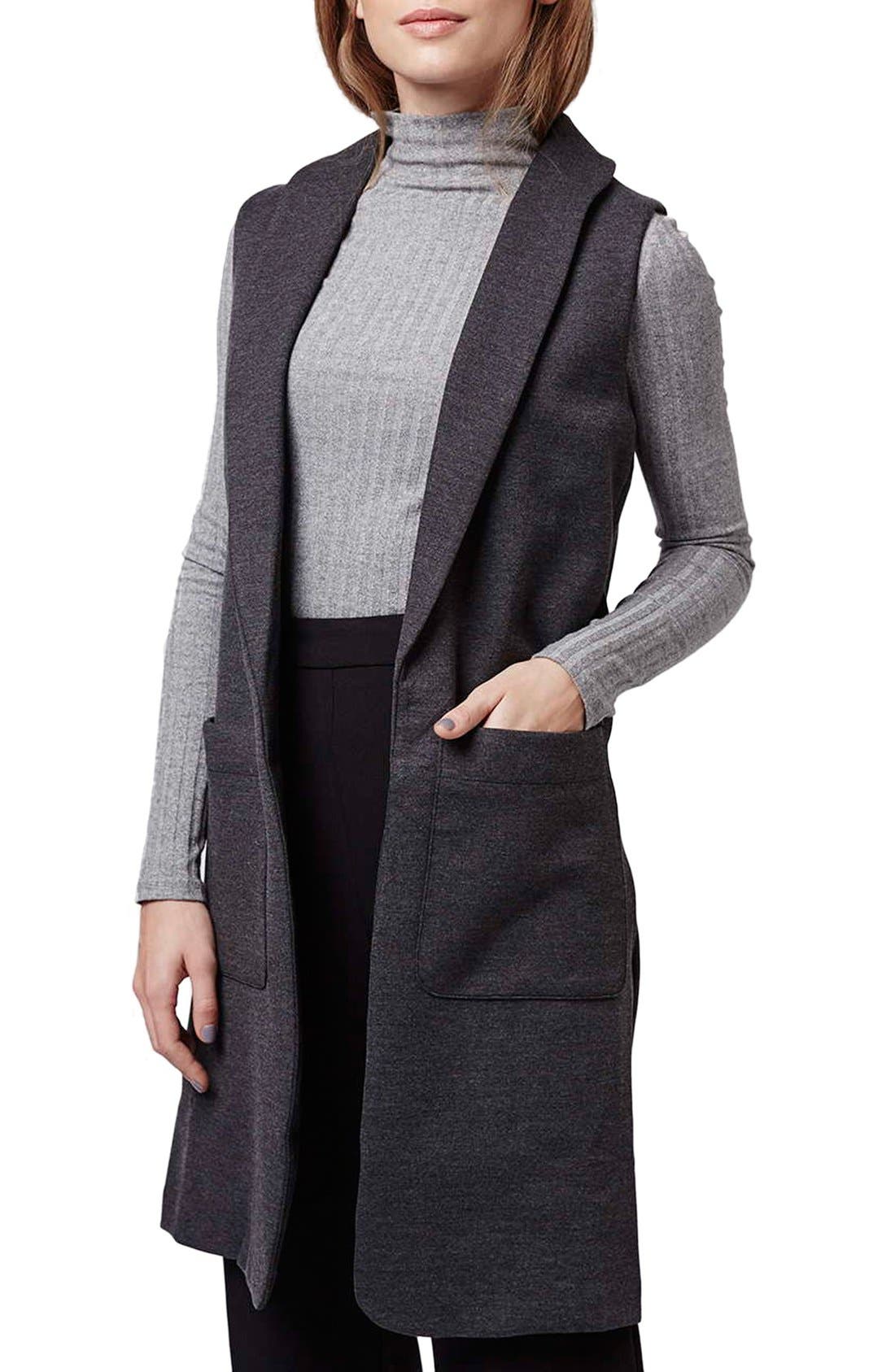 Shawl Collar Longline Vest Nordstrom
