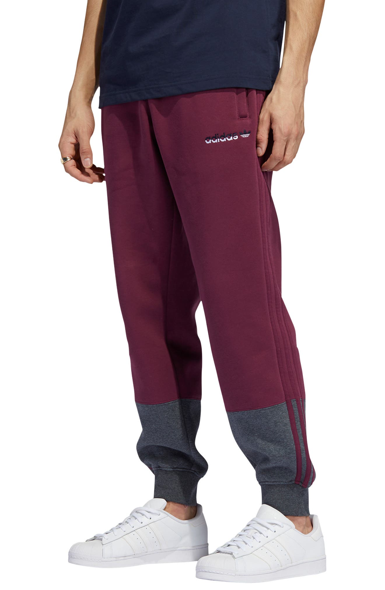 mens burgundy sweatsuit