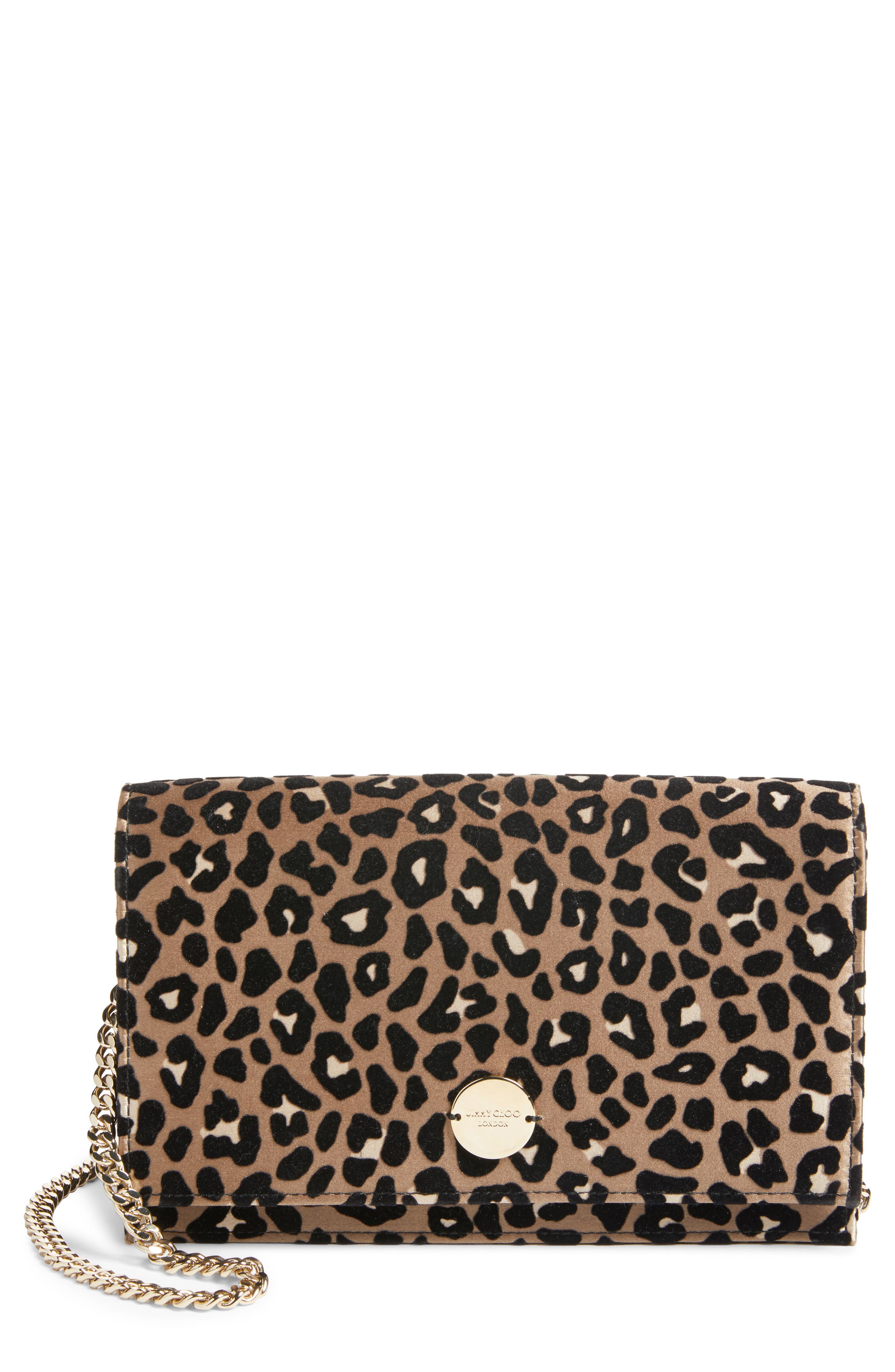 Jimmy Choo Florence Leopard Print Crossbody Bag Nordstrom