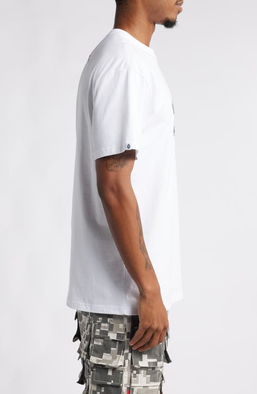 Shop Icecream Blurred Cotton Graphic T-shirt In Bleach White