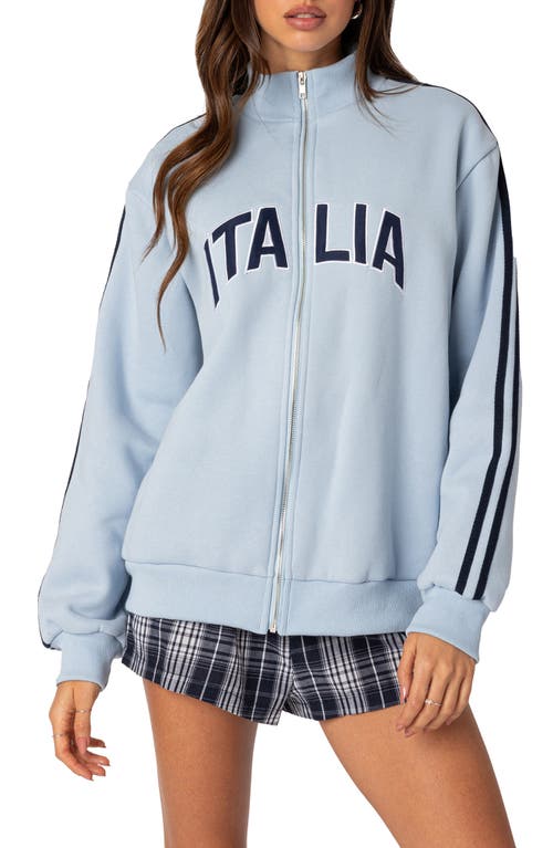 EDIKTED Italy Track Jacket in Light-Blue at Nordstrom, Size X-Large