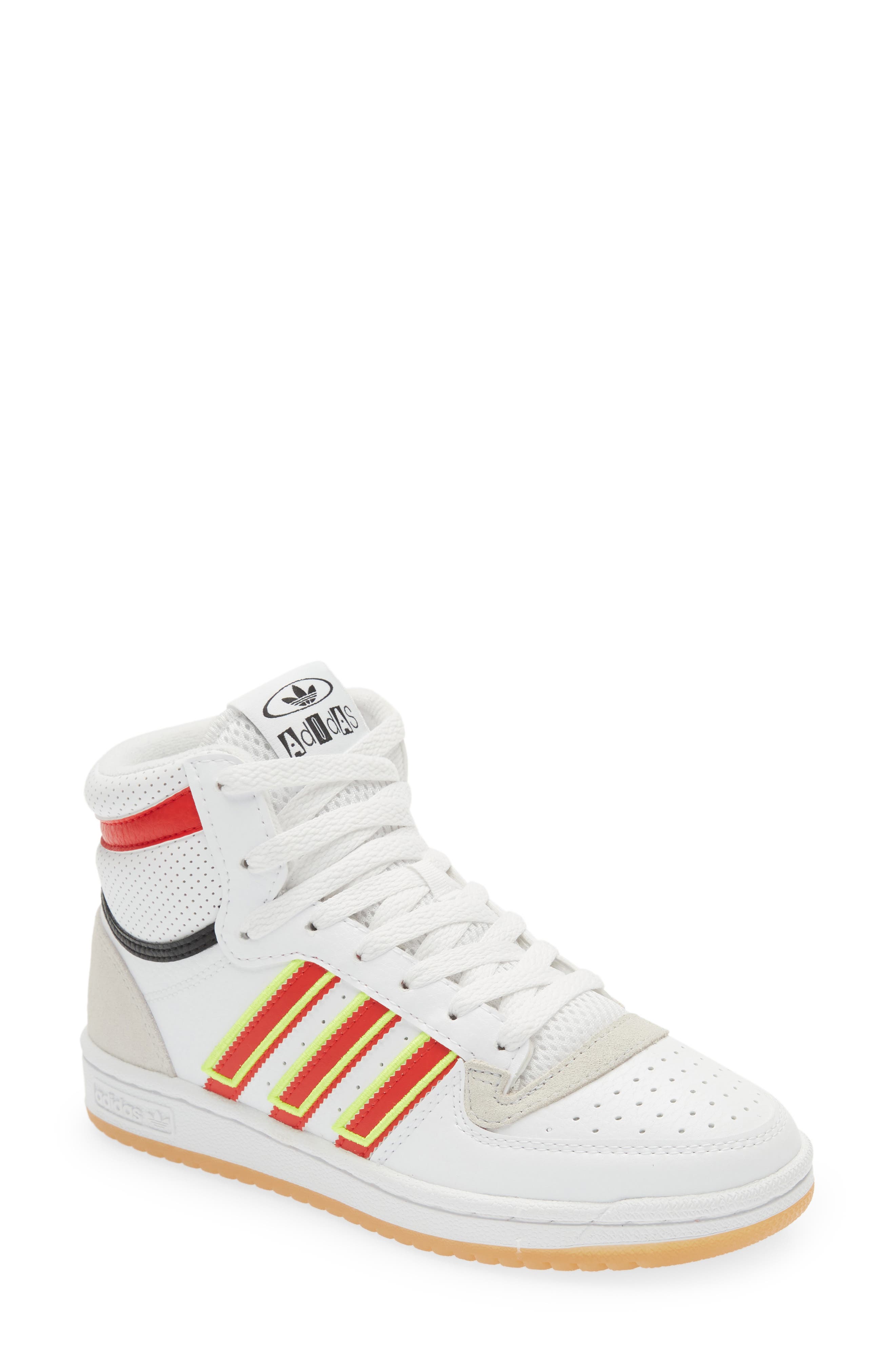 adidas shell toe high tops red