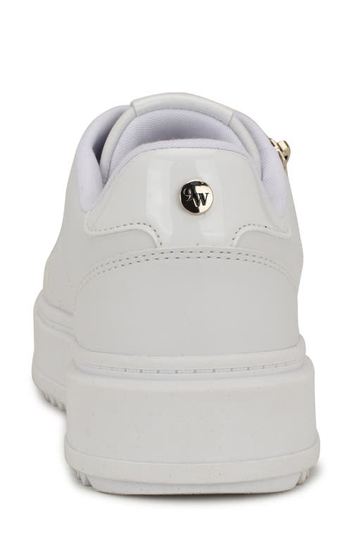 Nine West Dulah Low Top Sneaker In White/white