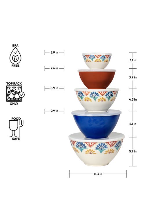 TARHONG TARHONG RIO MEDALLION SET OF 5 NESTING MIXING BOWLS