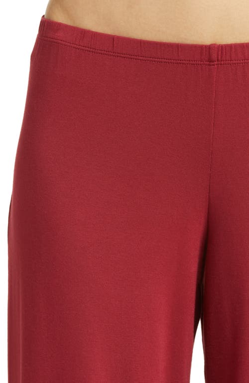 Eberjey Gisele Jersey Knit Pajamas In Sangria/ivory