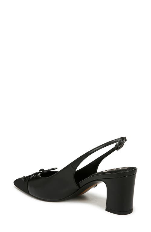 Shop Sam Edelman Willette Slingback Pointed Cap Toe Pump In Black