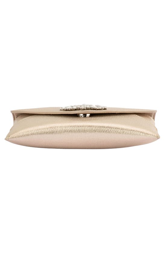 Shop Olga Berg Antonia Envelope Clutch In Champagne