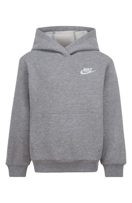 Shop Nike Kids' Club Fleece Hoodie In Dark Grey Heather