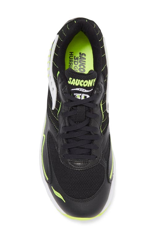 Shop Saucony Gender Inclusive 3d Grid Hurricane Sneaker In Black/white