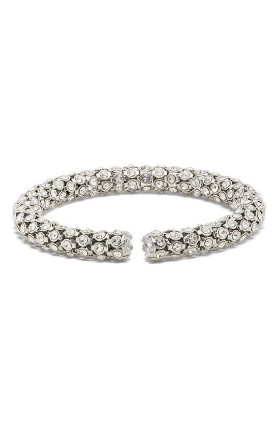 Click to view more detailed imagery on our partner's website Kate Spade Adore-ables Pave Flex Cuff Bracelet In Silvr Base/clear Stone