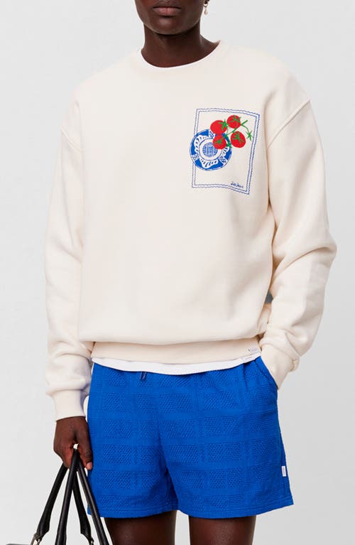 Les Deux Dorian Oversize Graphic Crewneck Sweatshirt Ivory at Nordstrom,