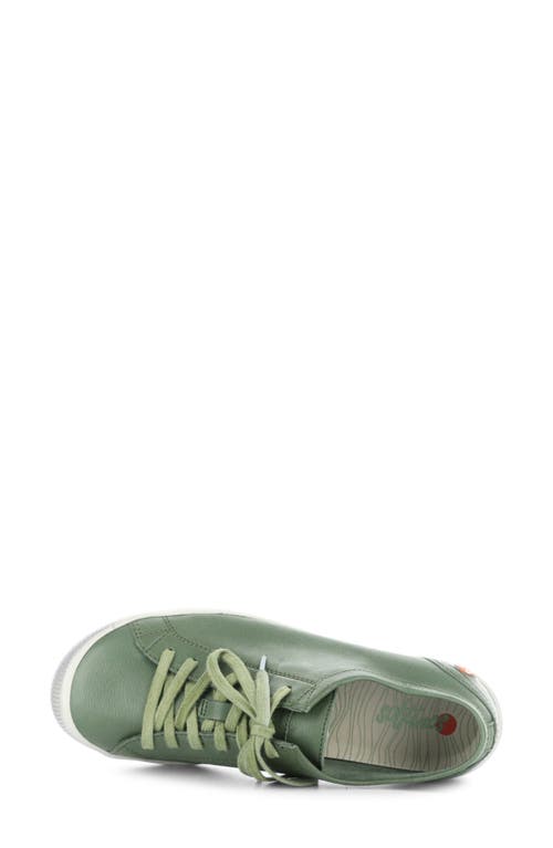 Shop Softinos By Fly London Isla Sneaker In 632 Olive Washed Leather