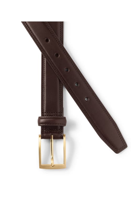 Shop Lands' End Glove Leather Belt In Dark Brown