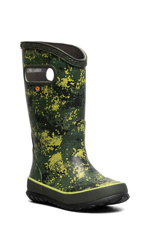 Shop Bogs Microcamo Print Waterproof Rain Boot In Green Multi