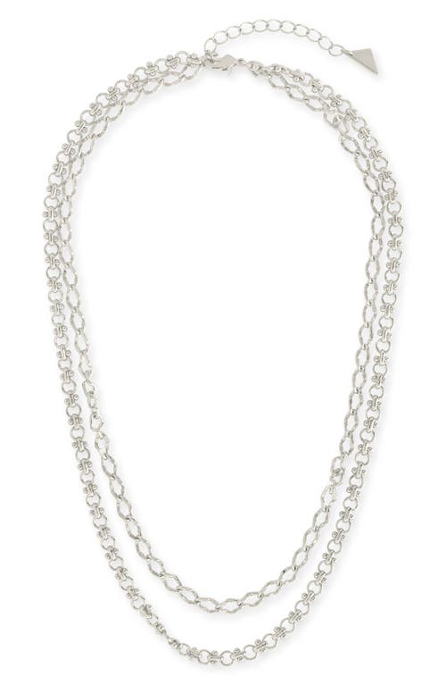 Sterling Forever Selena Layered Necklace in Silver at Nordstrom