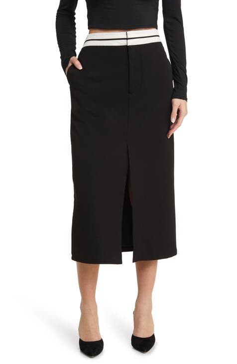 Nikki Stripe Waistband Trouser Skirt