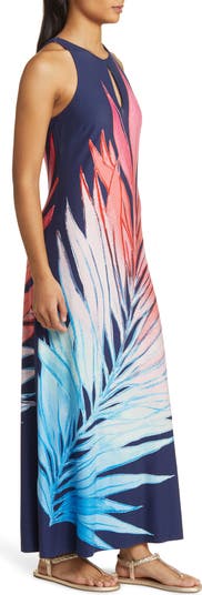 Jasmina Perfectly Palm Sleeveless Maxi Dress