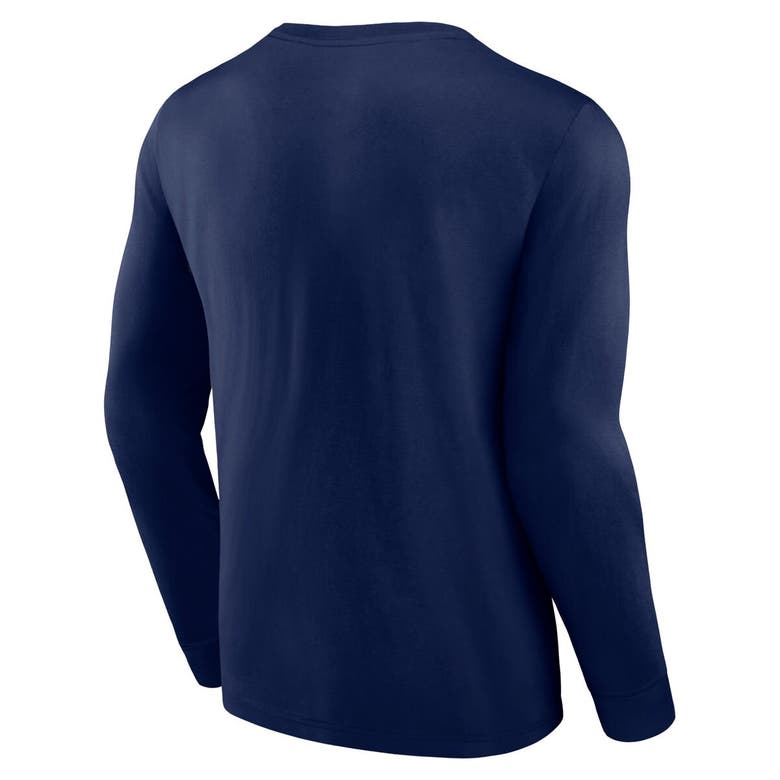 Shop Fanatics Branded Navy Denver Nuggets Baseline Long Sleeve T-shirt