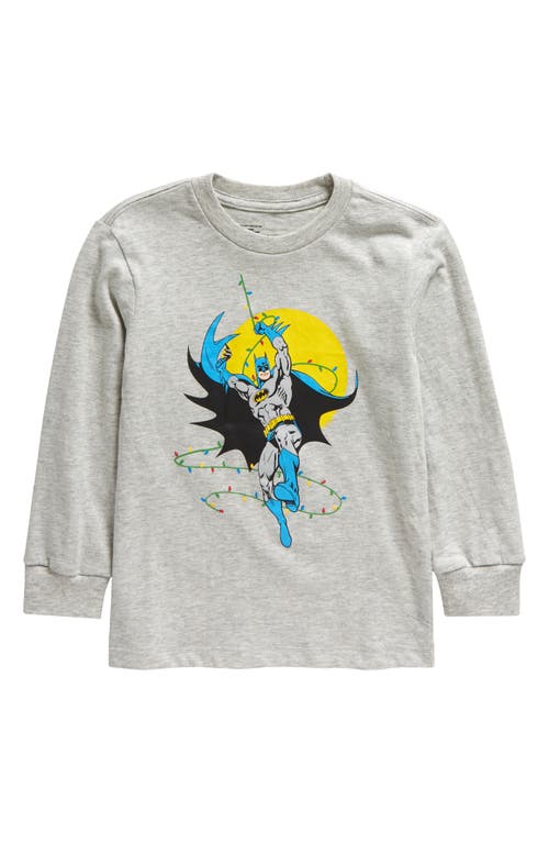 Tucker + Tate Kids' Long Sleeve Graphic T-Shirt in Grey Batman Lights