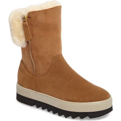 Cougar Vera Genuine Shearling Waterproof Boot, Beige