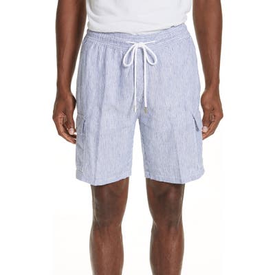 Vilebrequin Stripe Linen Cargo Shorts