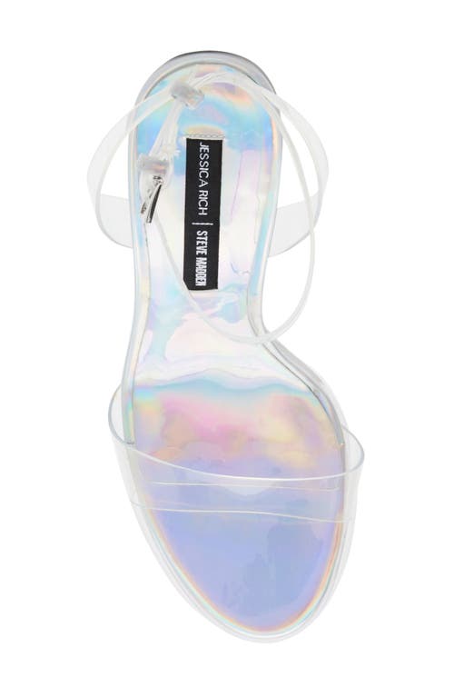 Jessica Rich By Steve Madden Nova Ankle Strap Platform Sandal In Iridescent