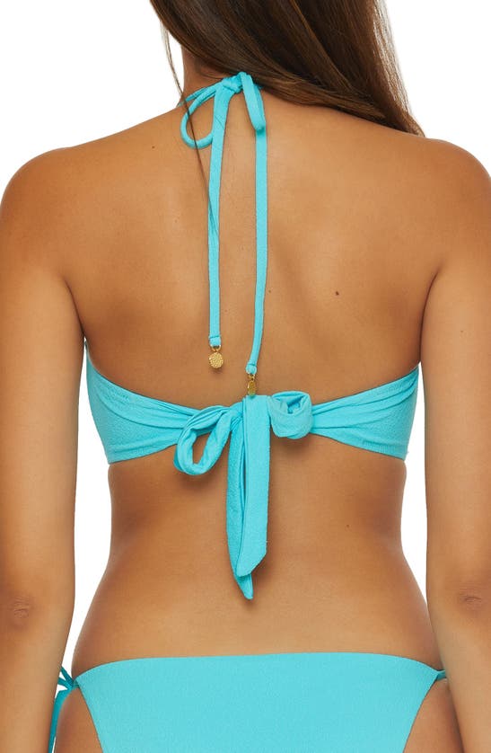 Shop Trina Turk Coco Bandeau Bikini Top In Blue Pearl