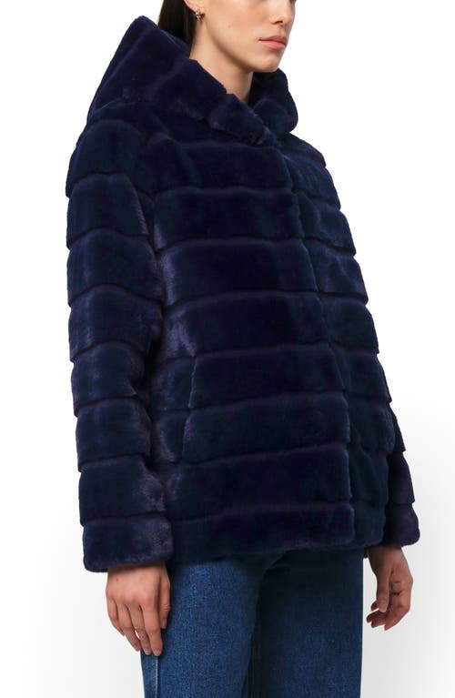 Shop Apparis Goldy Recycled Polyester Pluche™ Faux Fur Coat In Ink