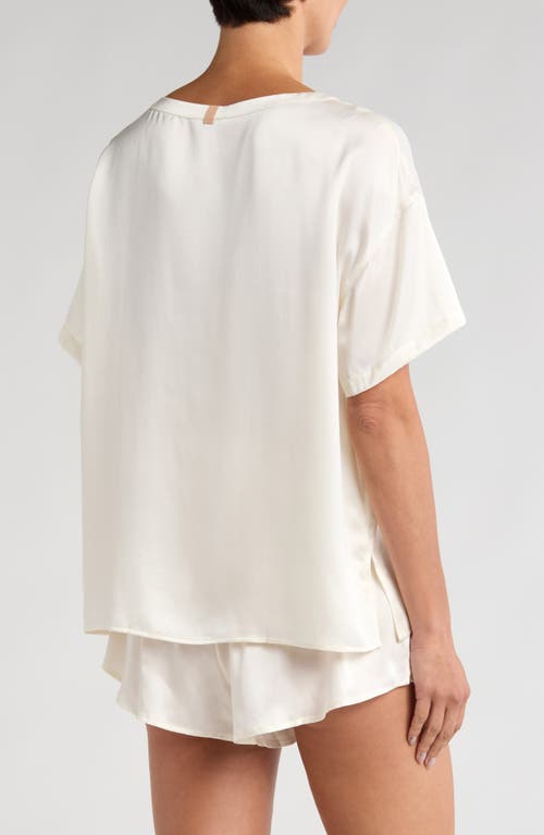 Shop Lunya Washable Silk Short Pajamas In Tranquil White