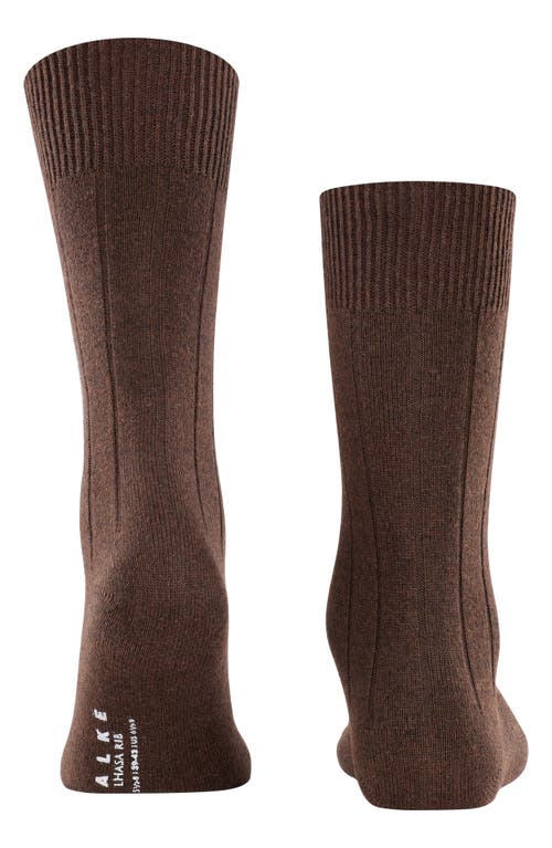 Falke Lhasa Wool & Cashmere Dress Socks In Brown