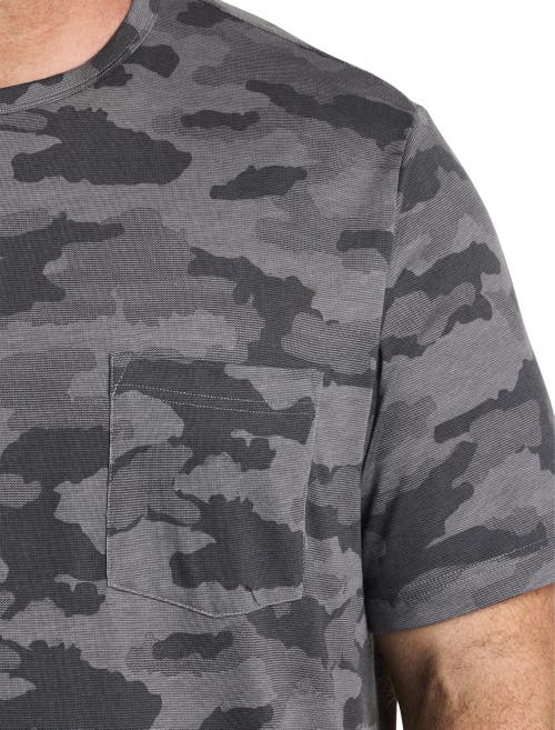 Harbor Bay By Dxl Camo Print Pocket T-shirt In Grey Multi