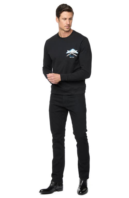 Robert Graham Hit The Slopes Long Sleeve Cotton Graphic T-shirt In Black
