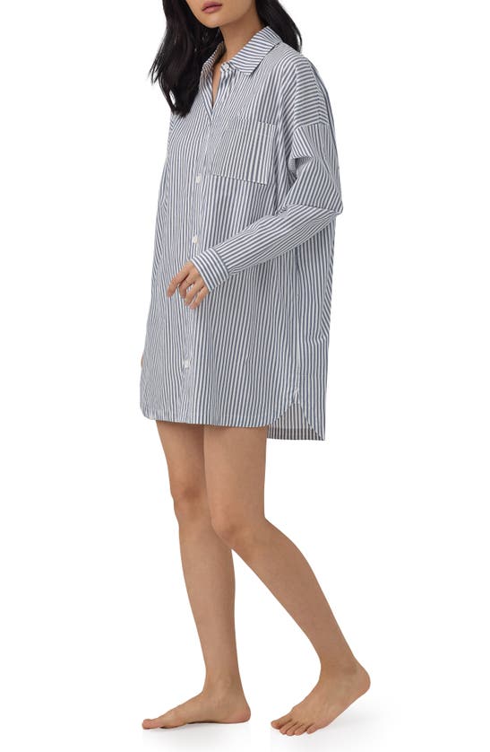 Bedhead Pajamas Ballet Stripe Organic Cotton Sleepshirt In Blue South Shore Stripe